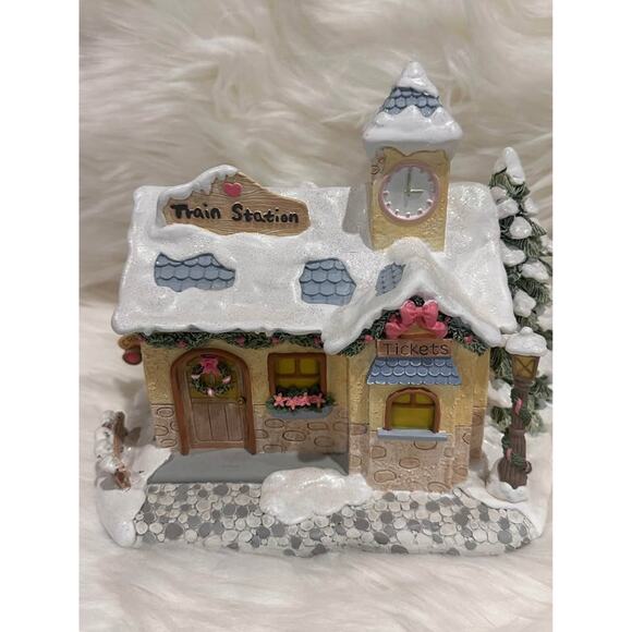 Precious Moments Hawthorne Village "Precious Rails Train Station" - Picture 1 of 8